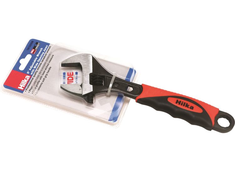 Hilka 8" (200mm) Soft Grip Adjustable Wrench