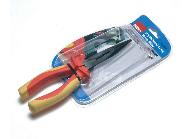 Hilka 8" 200mm Long Nose Plier VDE Pliers