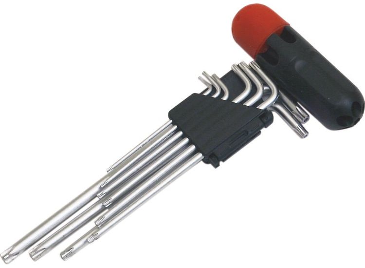 Hilka 9 pce Security TX Star Key Set Metric