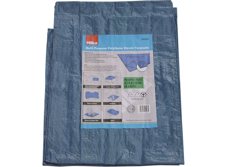 Hilka 9ft x 6ft (2.75 x 1.8m) Tarpaulin