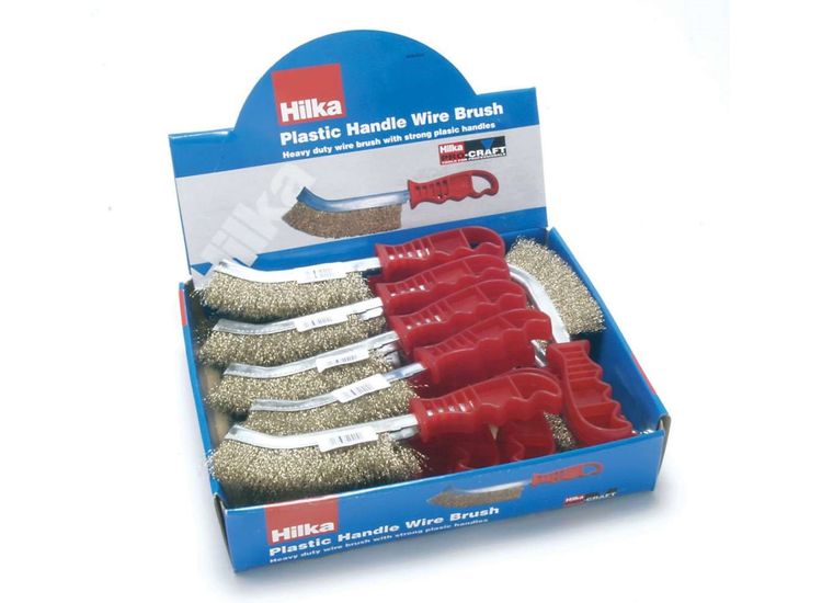 Hilka Brass Coated Wire Scratch Brush Singles