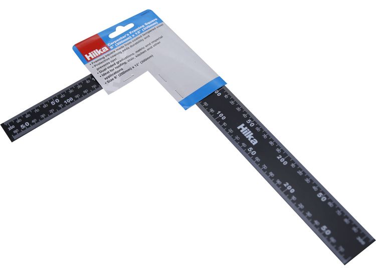 Hilka Carpenter's Framing Square 8" (200mm) x 12" (300mm)