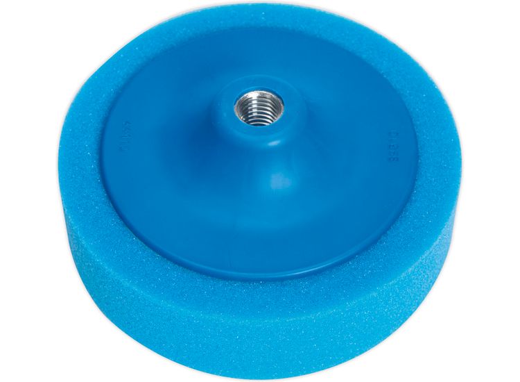 Sealey PTC/CH/5/8-B Buffing &amp; Polishing Foam Head &amp;#8709;150 x 50mm 5/8"UNC Blue/Medium