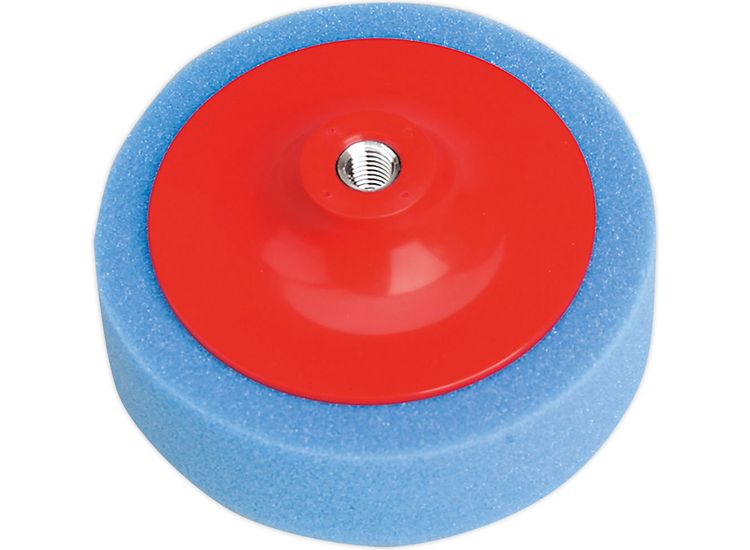 Sealey PTC/CH/M14-B Buffing &amp; Polishing Foam Head &amp;#8709;150 x 50mm M14 x 2mm Blue/Medium
