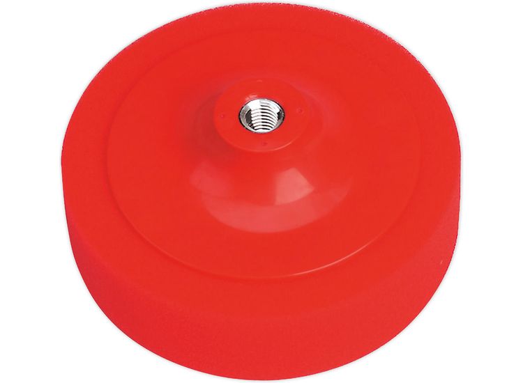 Sealey PTC/CH/M14-R Buffing &amp; Polishing Foam Head &amp;#8709;150 x 50mm M14 x 2mm Red/Ultra Soft