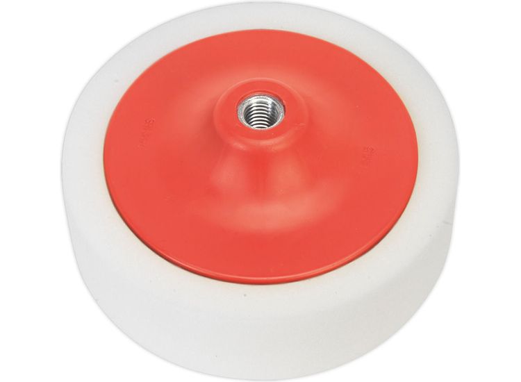 Sealey PTC/CH/M14-W Buffing &amp; Polishing Foam Head &amp;#8709;150 x 50mm M14 x 2mm White/Dense