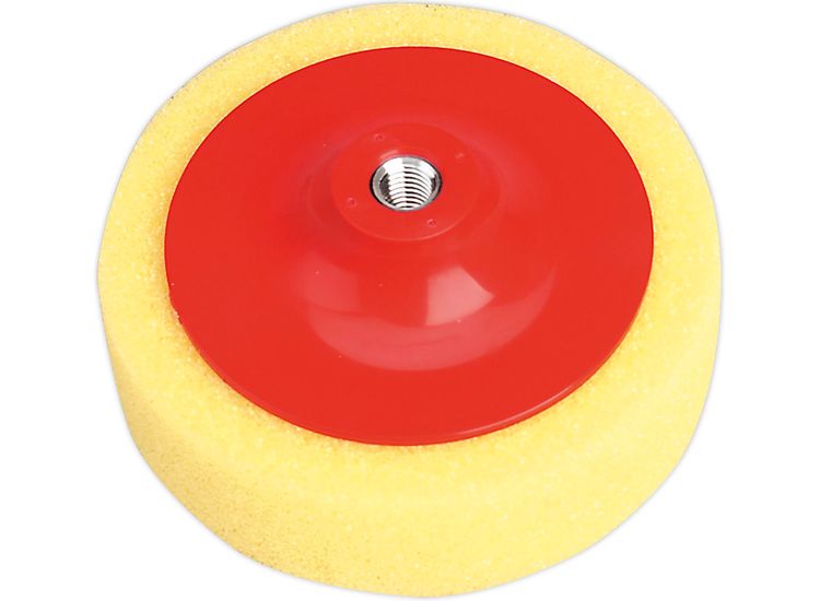 Sealey PTC/CH/M14-Y Buffing &amp; Polishing Foam Head &amp;#8709;150 x 50mm M14 x 2mm Yellow/Coarse