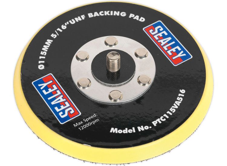 Sealey PTC115VA516 Hook &amp; Loop Backing Pad &amp;#8709;115mm 5/16"UNF