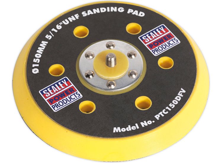 Sealey PTC150DFV DA Dust-Free Backing Pad for Hook &amp; Loop Discs &amp;#8709;145mm 5/16"UNF