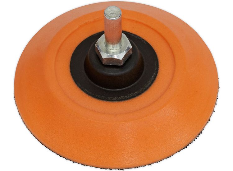 Sealey PTC75HLM Hook &amp; Loop Backing Pad &amp;#8709;75mm 6mm Shaft