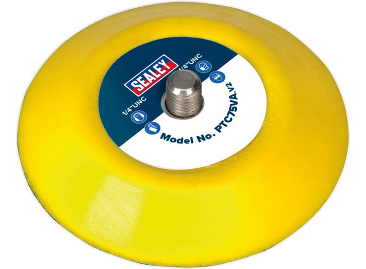 Sealey PTC75VA Hook &amp; Loop Backing Pad &amp;#8709;71mm 1/4"UNC