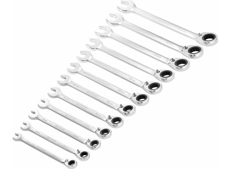 Draper 27692 Draper HI-TORQ&amp;#174; Metric Reversible Ratchet Combination Spanner Set (12 Piece)