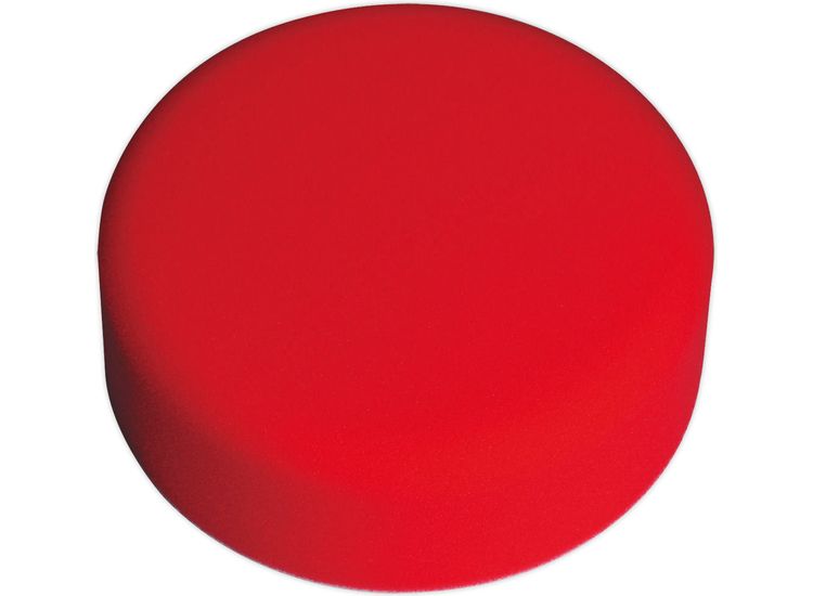 Sealey PTCCHV150R Buffing &amp; Polishing Foam Head Hook &amp; Loop &amp;#8709;150 x 50mm Red/Ultra Soft