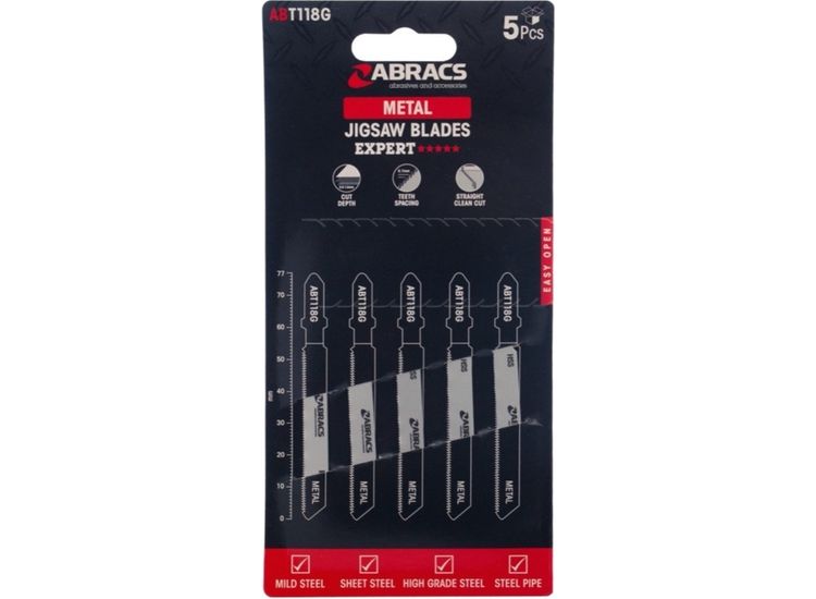 Abracs Jigsaw Blade For Metal Fine Straight Cut