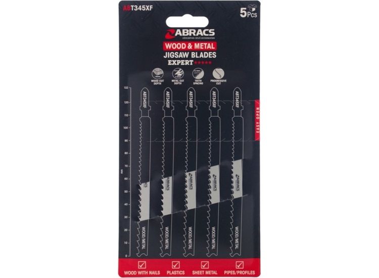 Abracs ABT345XF Jigsaw Blade For Wood &amp; Metal Progressive Cut