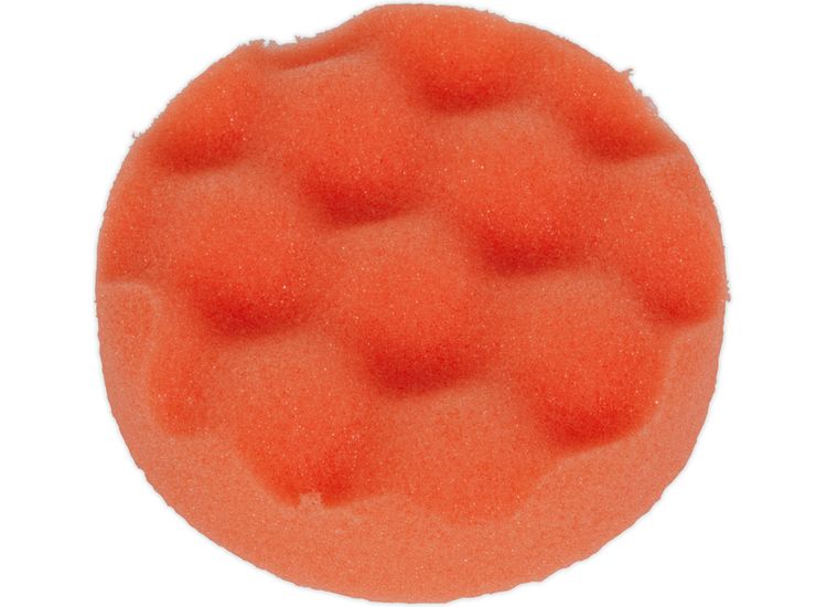 Sealey PTCCHW80O Buffing &amp; Polishing Foam Head Hook &amp; Loop &amp;#8709;80 x 25mm Orange/Firm