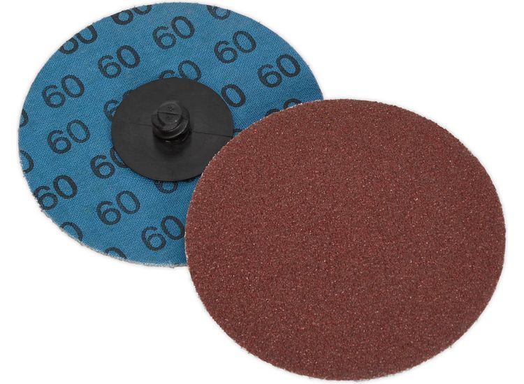 Sealey PTCQC7560 Quick Change Sanding Disc &amp;#8709;75mm 60Grit Pack of 10