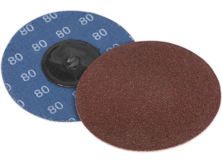 Sealey PTCQC7580 Quick Change Sanding Disc &amp;#8709;75mm 80Grit Pack of 10