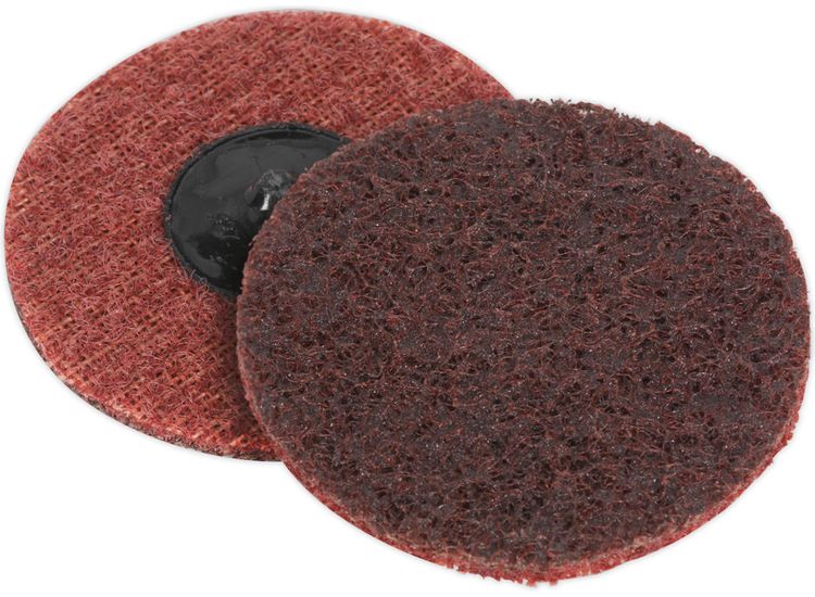 Sealey PTCQC75M Quick Change Preparation Pad &amp;#8709;75mm Medium Pack of 10