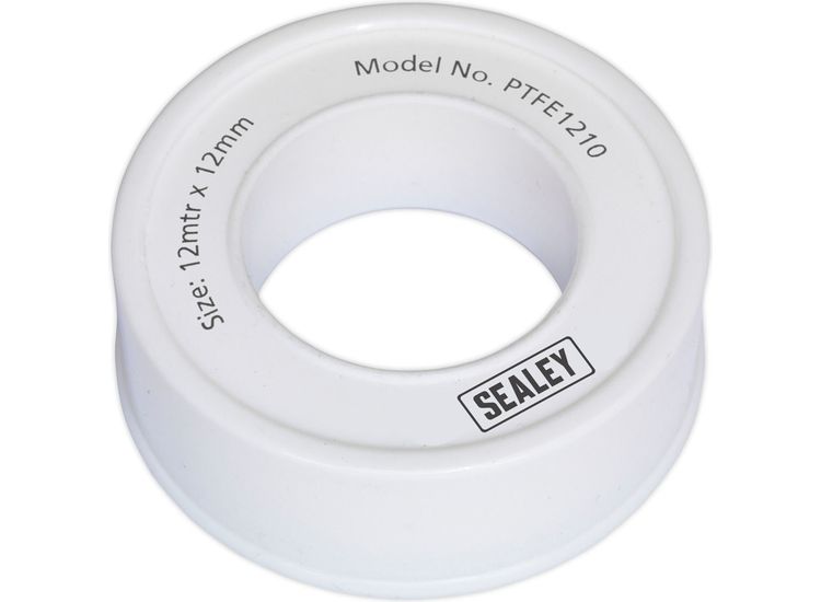 Sealey PTFE1210 PTFE Thread Sealing Tape 12mm x 12m Pack of 10