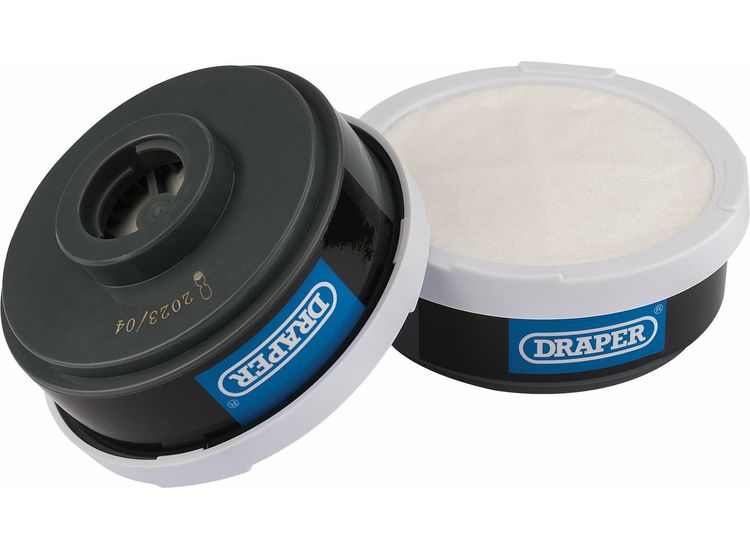 Draper 03030 Spare A1P2 Filters (2) for Combined Vapour and Dust Respirator 03030