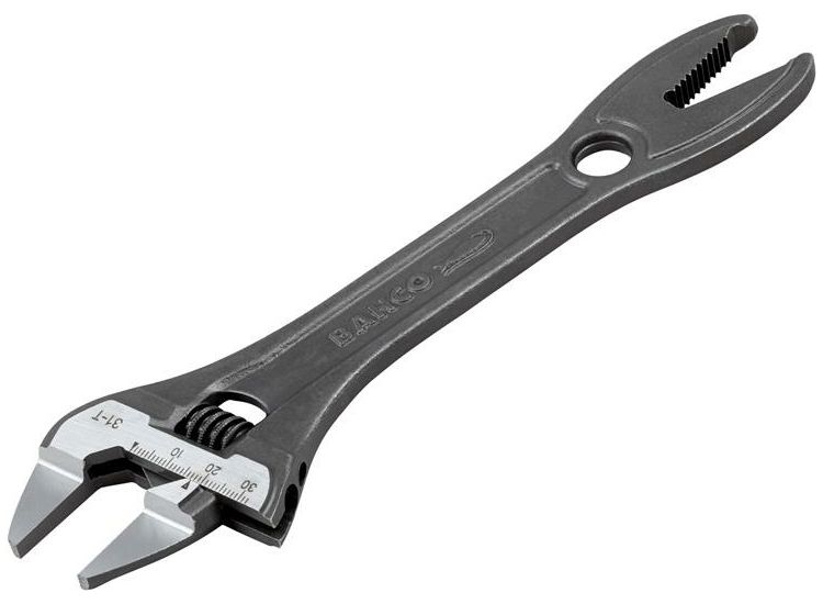 Bahco 31-T Thin Jaw Adjustable Spanner with Serrated Pipe Jaws