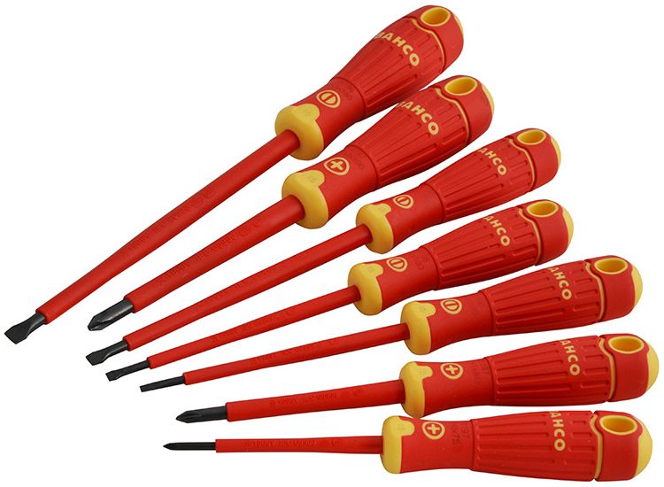 Bahco B220.007 BAHCOFIT Insulated Screwdriver Set, 7 Piece