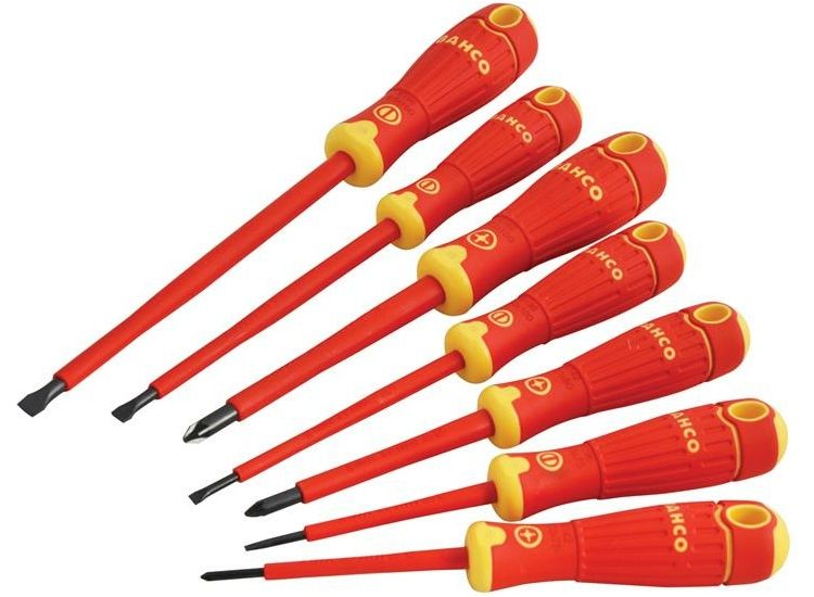 Bahco B220.017 BAHCOFIT Insulated Screwdriver Set, 7 Piece