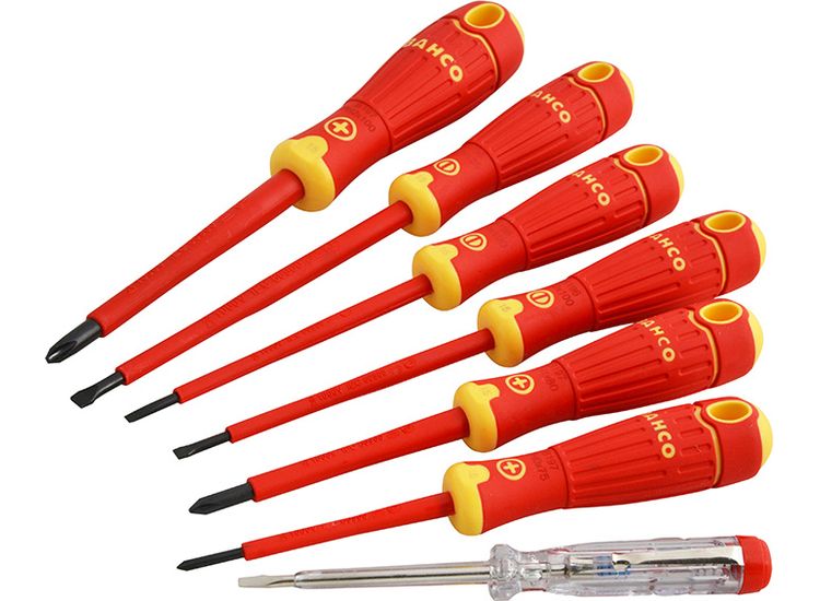 Bahco B220.027 BAHCOFIT Insulated Screwdriver Set, 7 Piece