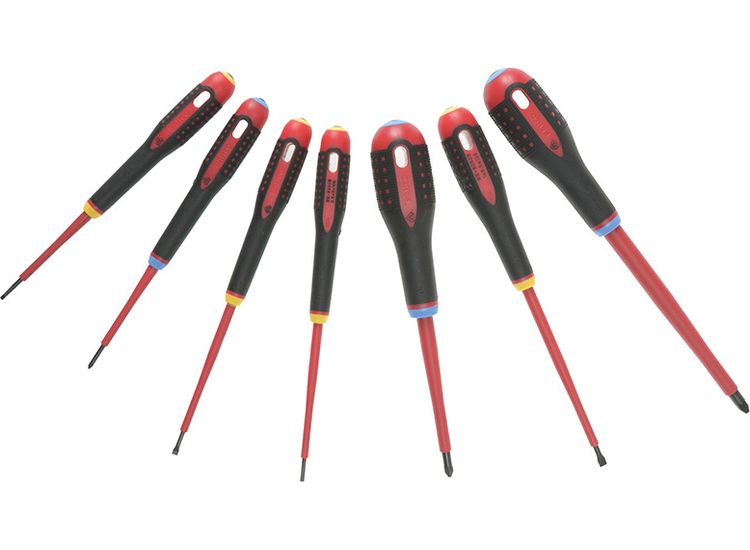 Bahco BE-9888S ERGO™ VDE Insulated Screwdriver Set, 7 Piece