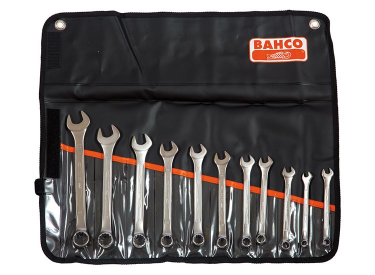 Bahco Chrome Polished Combination Spanner Set, 11 Piece
