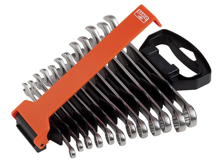 Bahco Chrome Polished Combination Spanner Set, 12 Piece