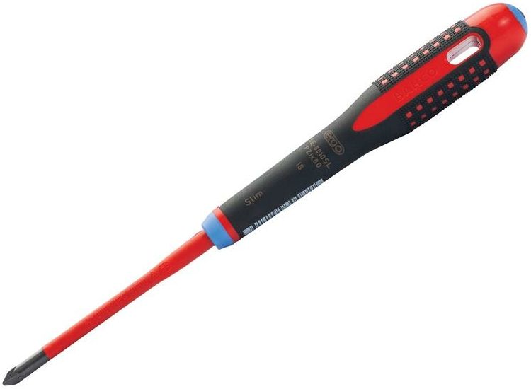 Bahco ERGO™ Slim VDE Insulated Screwdriver, Pozidriv
