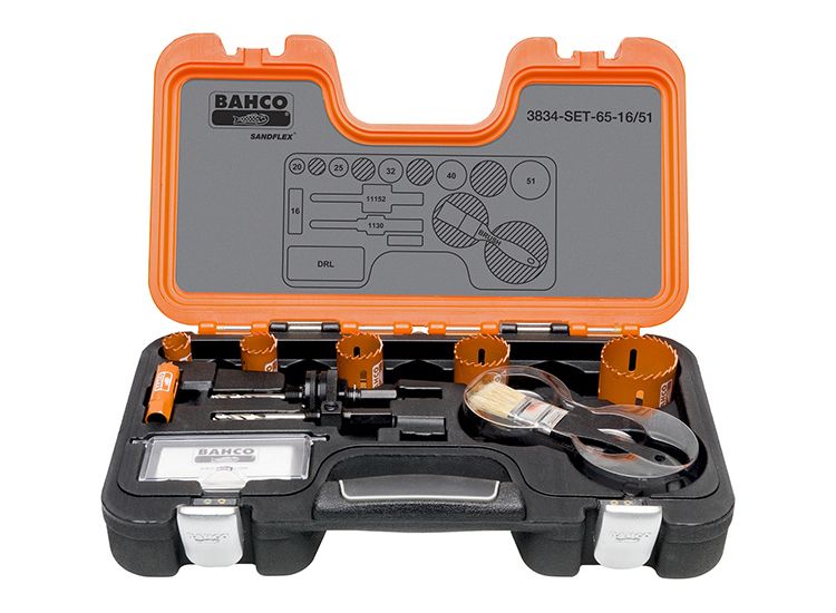 Bahco Professional Holesaw Set 3834 16/51 Sizes: 16-51mm