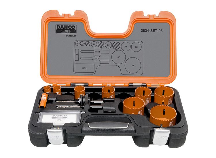 Bahco Professional Holesaw Set 3834-95 Sizes: 16-64mm