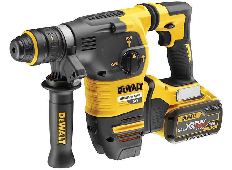 DEWALT DCH334X2 Brushless Q/C Chuck SDS Plus Hammer 54V 2 x 9.0Ah Li-ion