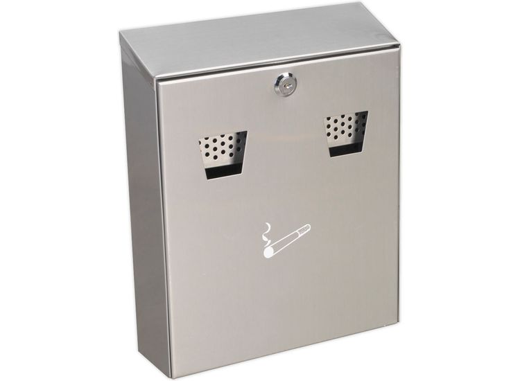 Sealey RCB02 Cigarette Bin Wall Mounting Stainless Steel
