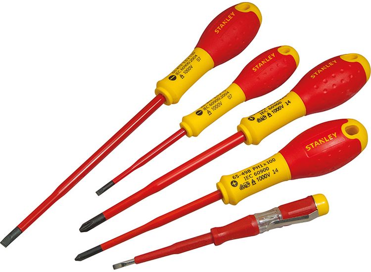 STANLEY® FatMax® VDE Insulated Screwdriver Set, 5 Piece Plusminus