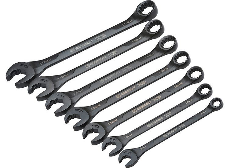 Crescent® X6™ Open End Ratcheting Spanner Set, 7 Piece