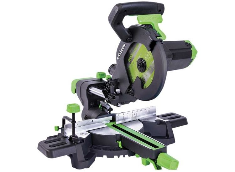 Evolution F210SMS TCT Multi-Material Sliding Mitre Saw 210mm 1200W 240V