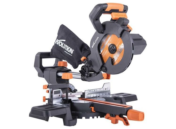 Evolution R185SMS+ 185mm Multi-Material Sliding Mitre Saw 1200W 240V