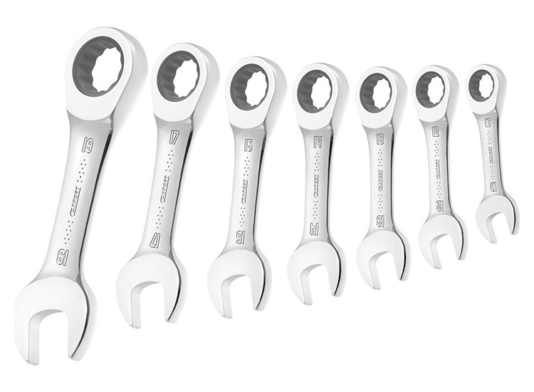 Expert Stubby Ratchet Spanner Set, 7 Piece