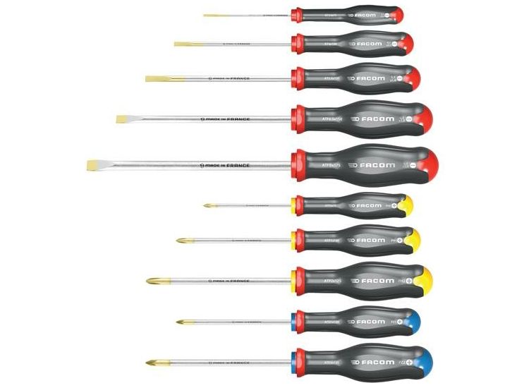Facom Protwist® Screwdriver Set, 10 Piece