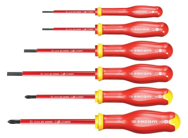 Facom Protwist® VDE Screwdriver Set, 6 Piece