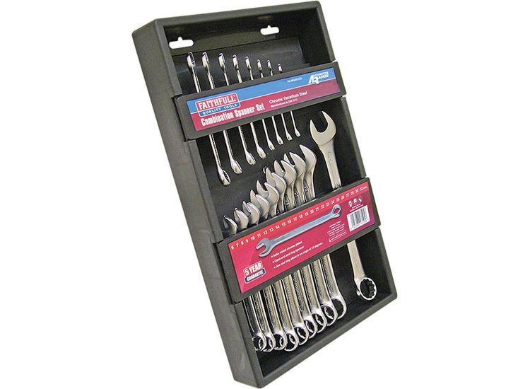 Faithfull Combination Spanner Set, Chrome Vanadium