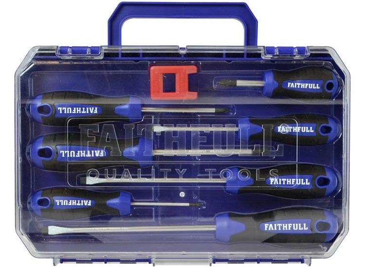 Faithfull Soft Grip Screwdriver Set, 8 Piece