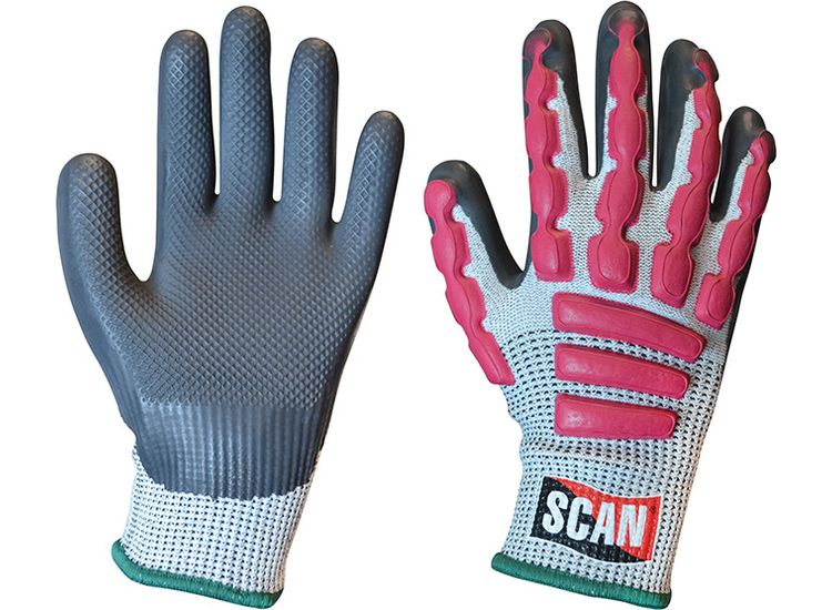 Scan Anti-Impact Latex Cut 5 Gloves