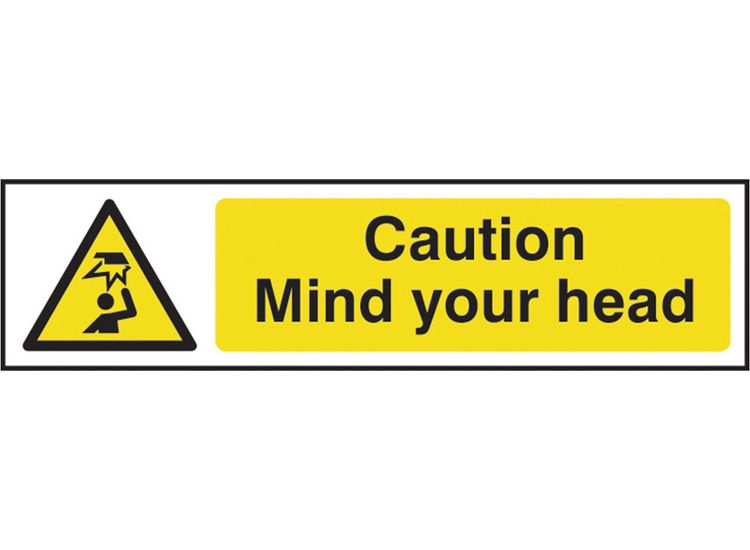 Scan Caution Mind Your Head - PVC Sign 200 x 50mm
