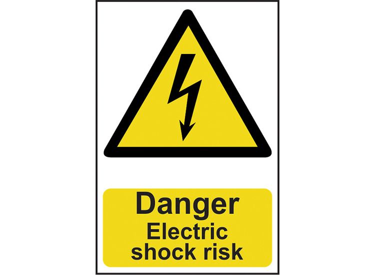 Scan Danger Electric Shock Risk - PVC Sign 200 x 300mm