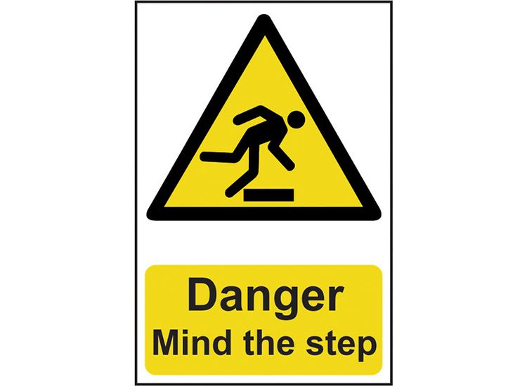 Scan Danger Mind The Step - PVC Sign 200 x 300mm